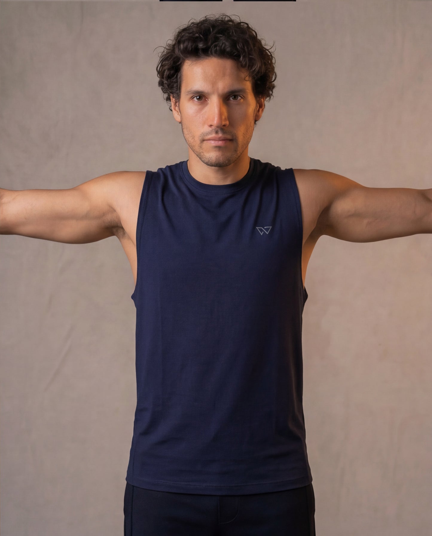 Edge Tank, Navy β sleeveless edge training tank, eucalyptus fibre activewear by WEARTH India Edge Tank, Navy β sleeveless edge training tank, eucalyptus fibre activewear by WEARTH India