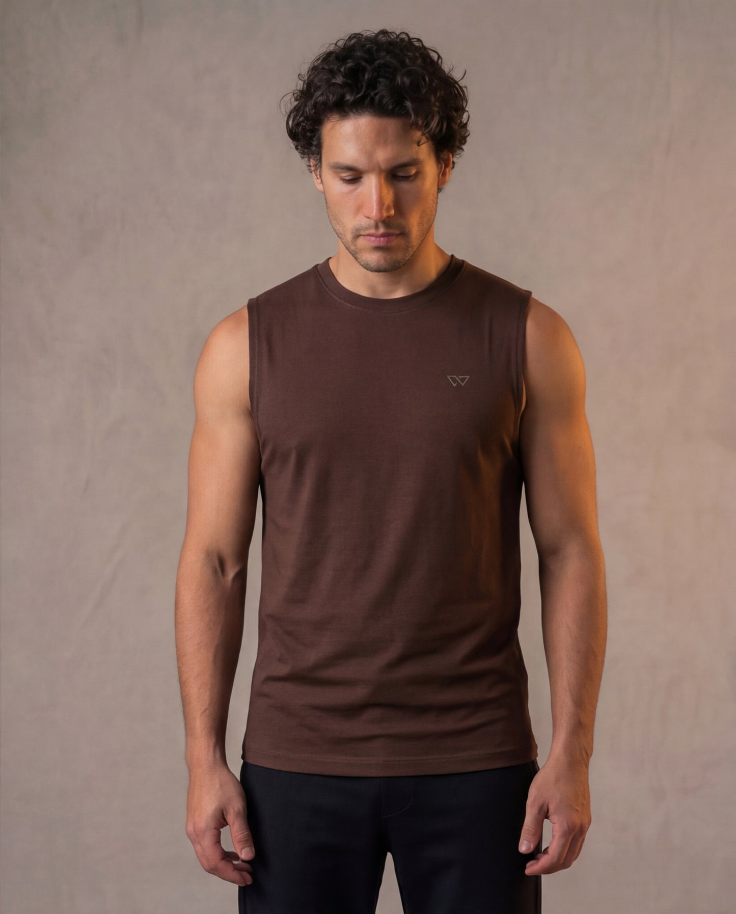Edge Tank, Olive β sleeveless edge training tank, eucalyptus fibre activewear by WEARTH India Edge Tank, Olive β sleeveless edge training tank, eucalyptus fibre activewear by WEARTH India