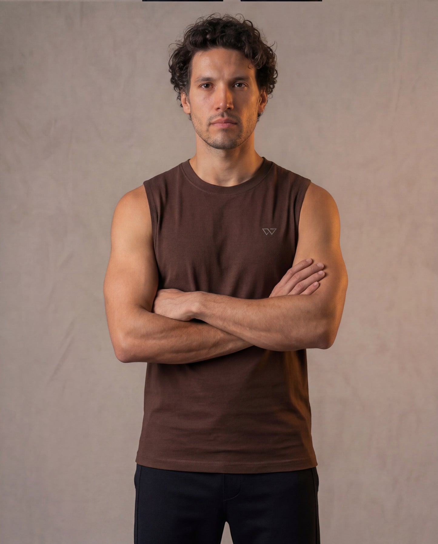 Edge Tank, Olive β sleeveless edge training tank, eucalyptus fibre activewear by WEARTH India Edge Tank, Olive β sleeveless edge training tank, eucalyptus fibre activewear by WEARTH India