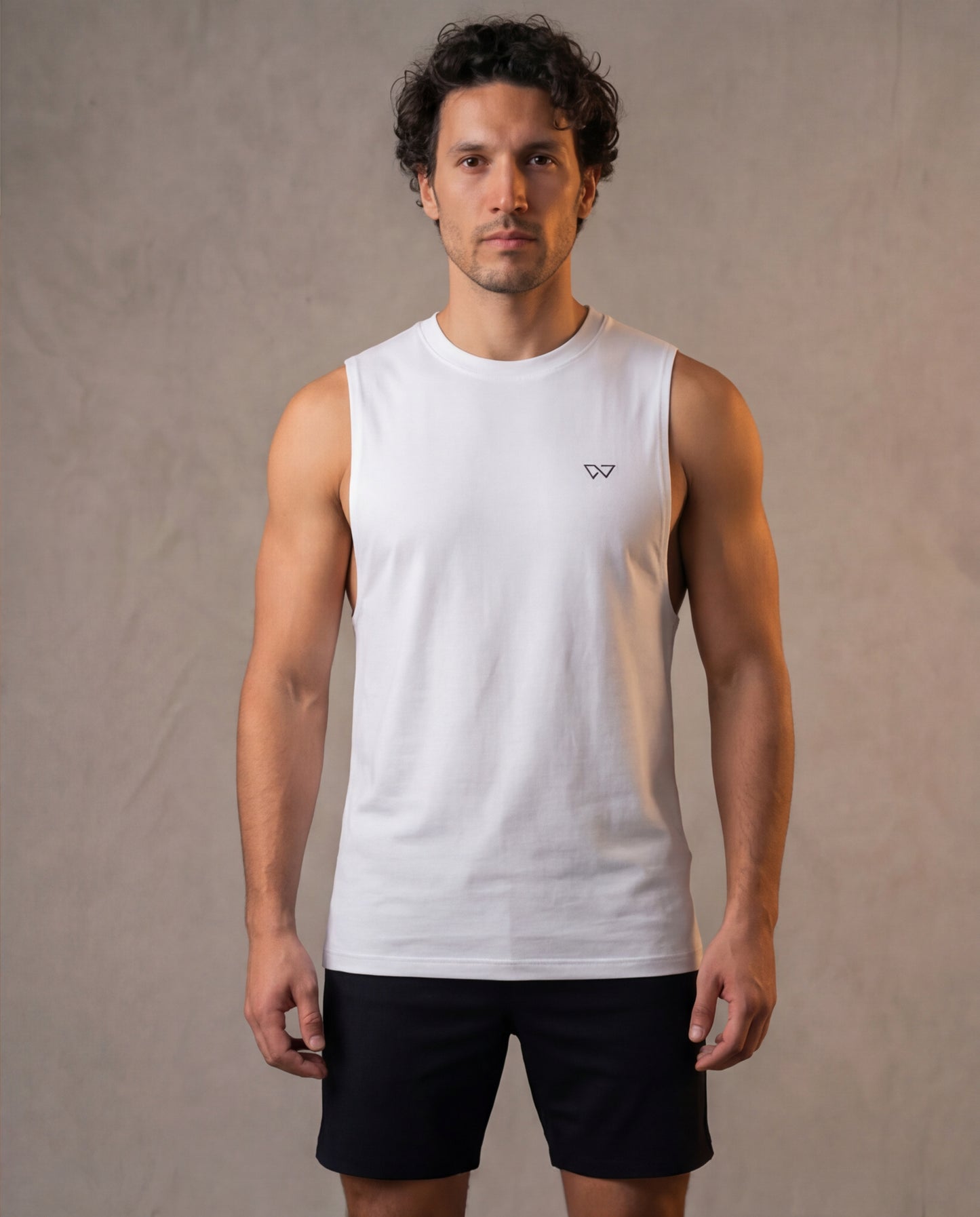 Edge Tank, White β sleeveless edge training tank, eucalyptus fibre activewear by WEARTH India Edge Tank, White β sleeveless edge training tank, eucalyptus fibre activewear by WEARTH India