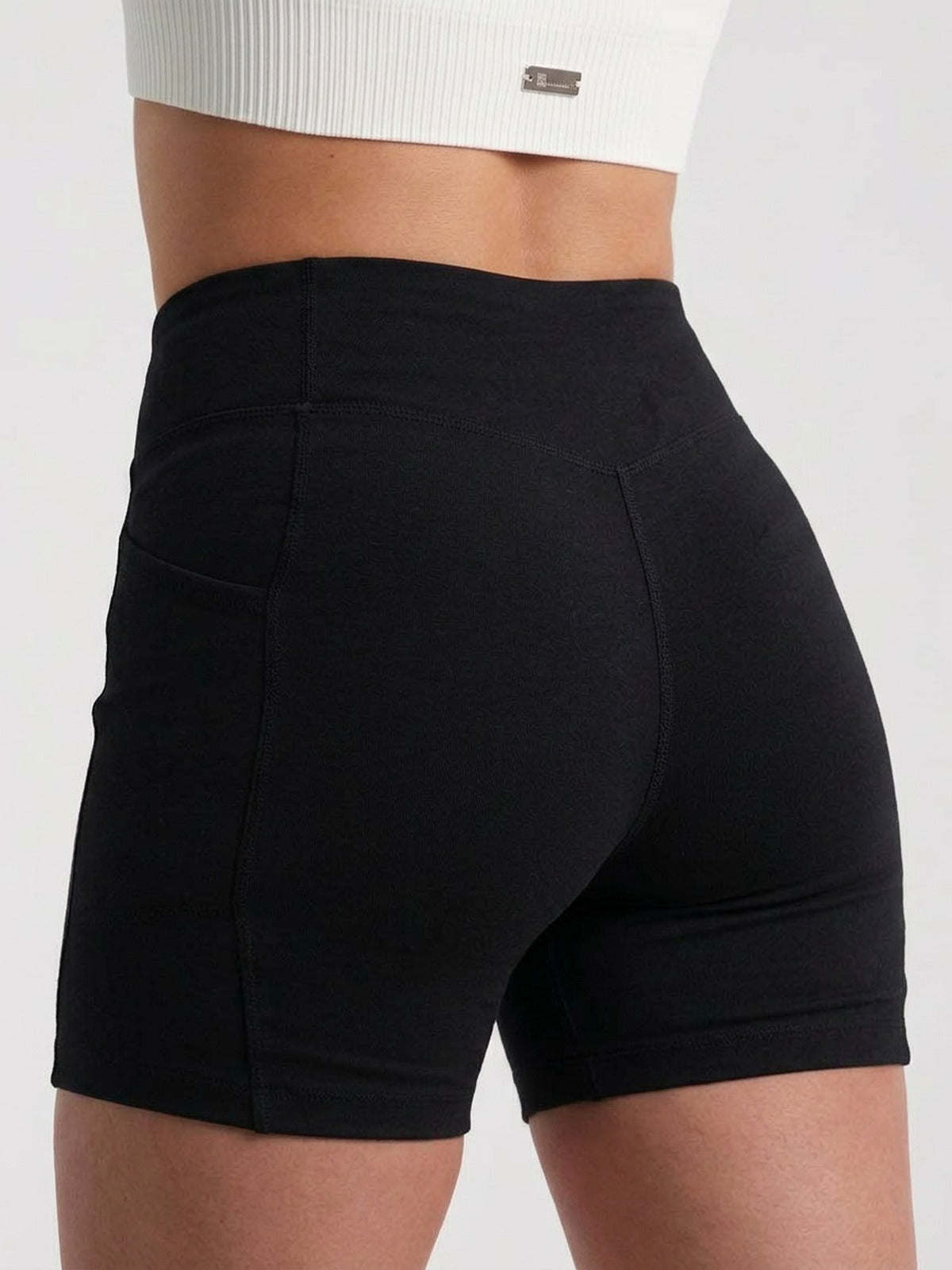 Biker Shorts in Black, eucalyptus fibre activewear, no polyester Biker Shorts in Black, eucalyptus fibre activewear, no polyester