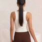 White tank, back, eucalyptus fibre activewear by WEARTH India