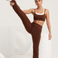 Brown bralette and flare, movement, eucalyptus fibre activewear by WEARTH India