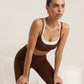 Brown bralette and flare, leaning, eucalyptus fibre activewear by WEARTH India