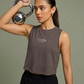 Power Crop, Black — cropped training top in eucalyptus fibre, eucalyptus fibre activewear by WEARTH India