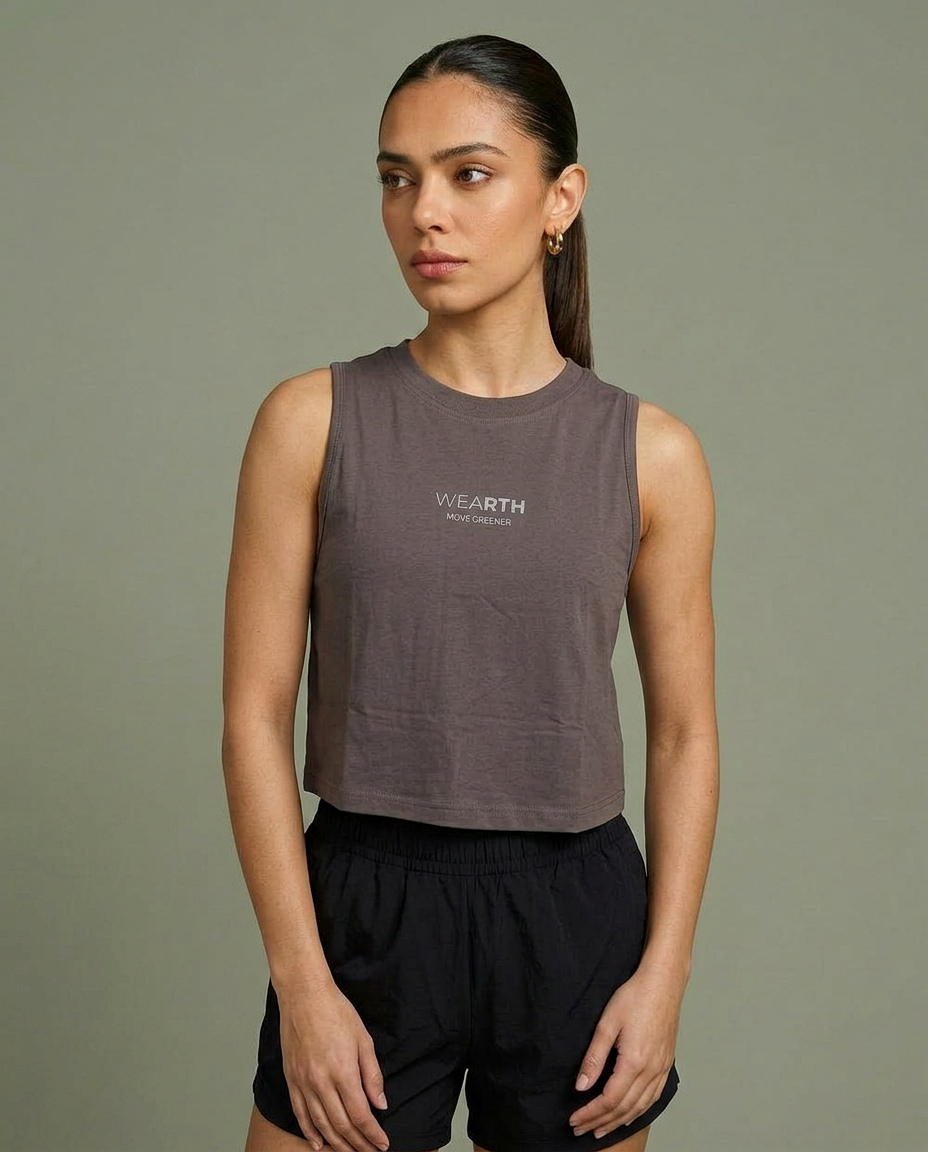 WEARTH Power Crop — Lifestyle — Eucalyptus Jersey