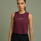 Power Crop, Maroon — cropped training top in eucalyptus fibre, eucalyptus fibre activewear by WEARTH India