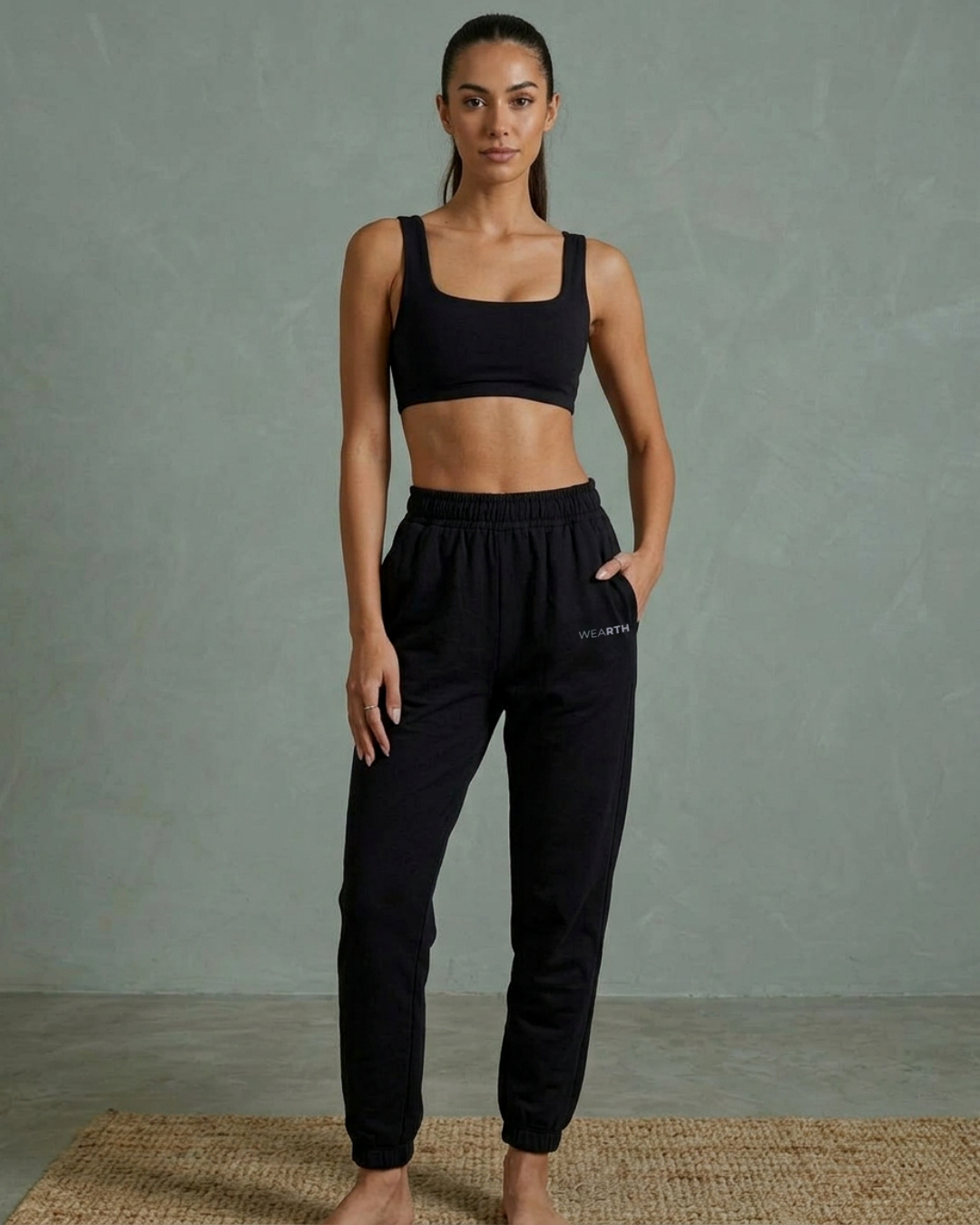 Everyday Joggers, Black — everyday eucalyptus jogger, eucalyptus fibre activewear by WEARTH India