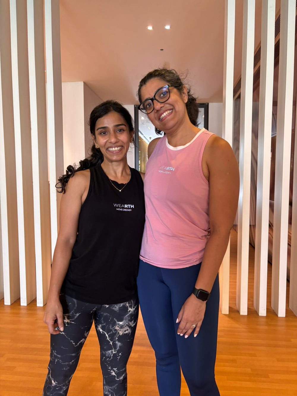 Nidhi and a friend, both in WEARTH
