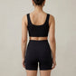 PDP:Black-05, black biker shorts — plant-based eucalyptus activewear by WEARTH India