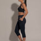 The Still Line Crop in Black, eucalyptus fibre activewear, no polyester