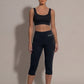 The Still Line Crop in Black, eucalyptus fibre activewear, no polyester
