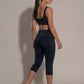 The Still Line Crop in Black, eucalyptus fibre activewear, no polyester