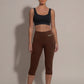 The Still Line Crop in Brown, eucalyptus fibre activewear, no polyester