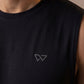 Edge Tank, Black — sleeveless edge training tank, eucalyptus fibre activewear by WEARTH India