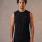 Edge Tank, Black — sleeveless edge training tank, eucalyptus fibre activewear by WEARTH India