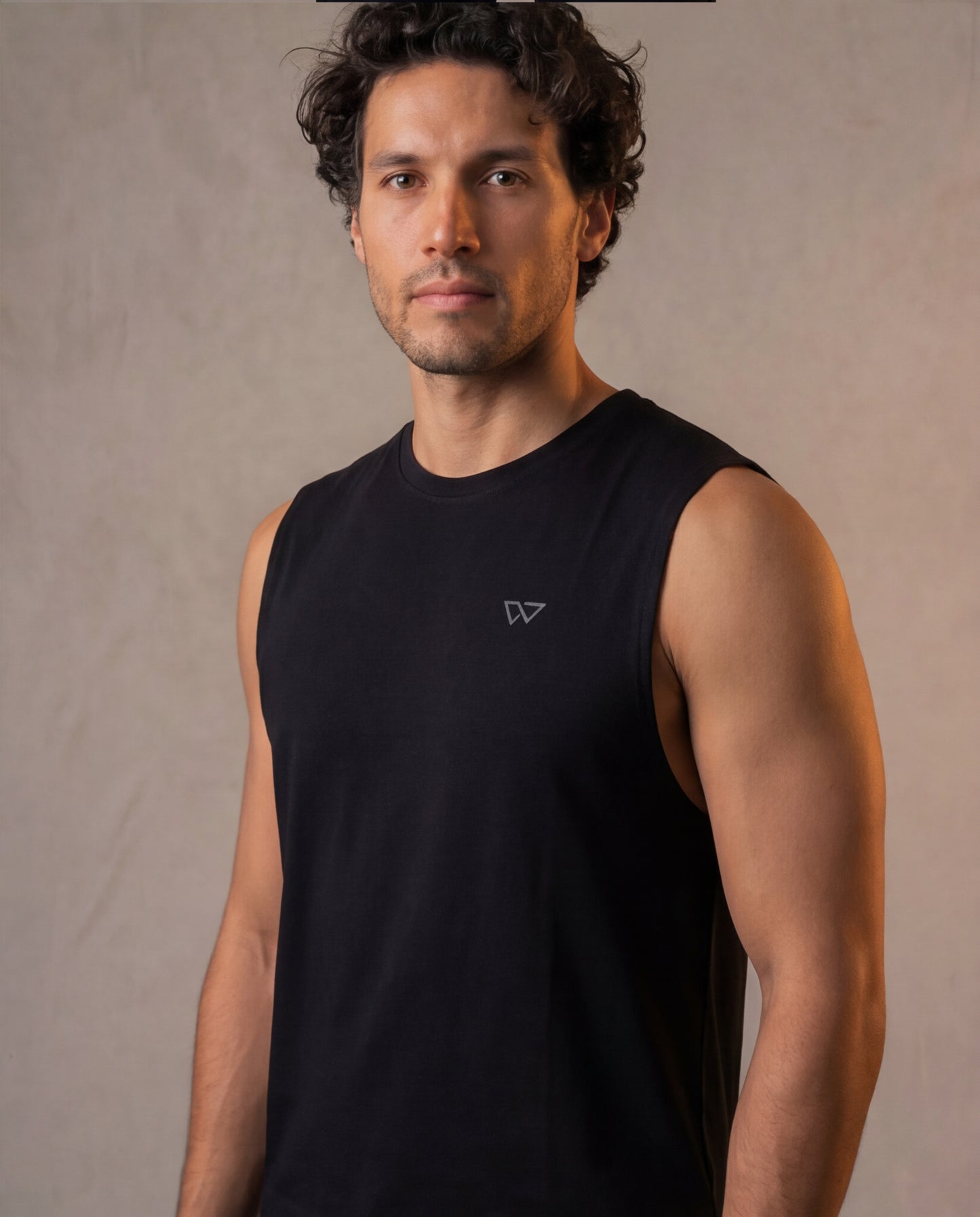Edge Tank, Black — sleeveless edge training tank, eucalyptus fibre activewear by WEARTH India