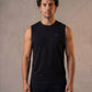 Edge Tank, Black — sleeveless edge training tank, eucalyptus fibre activewear by WEARTH India