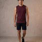 Edge Tank, Maroon — sleeveless edge training tank, eucalyptus fibre activewear by WEARTH India