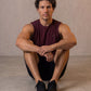 Edge Tank, Maroon — sleeveless edge training tank, eucalyptus fibre activewear by WEARTH India