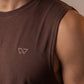 Edge Tank, Olive — sleeveless edge training tank, eucalyptus fibre activewear by WEARTH India