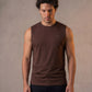 Edge Tank, Olive — sleeveless edge training tank, eucalyptus fibre activewear by WEARTH India