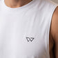 Edge Tank, White — sleeveless edge training tank, eucalyptus fibre activewear by WEARTH India