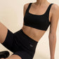 The First Set in Black, eucalyptus fibre activewear, no polyester