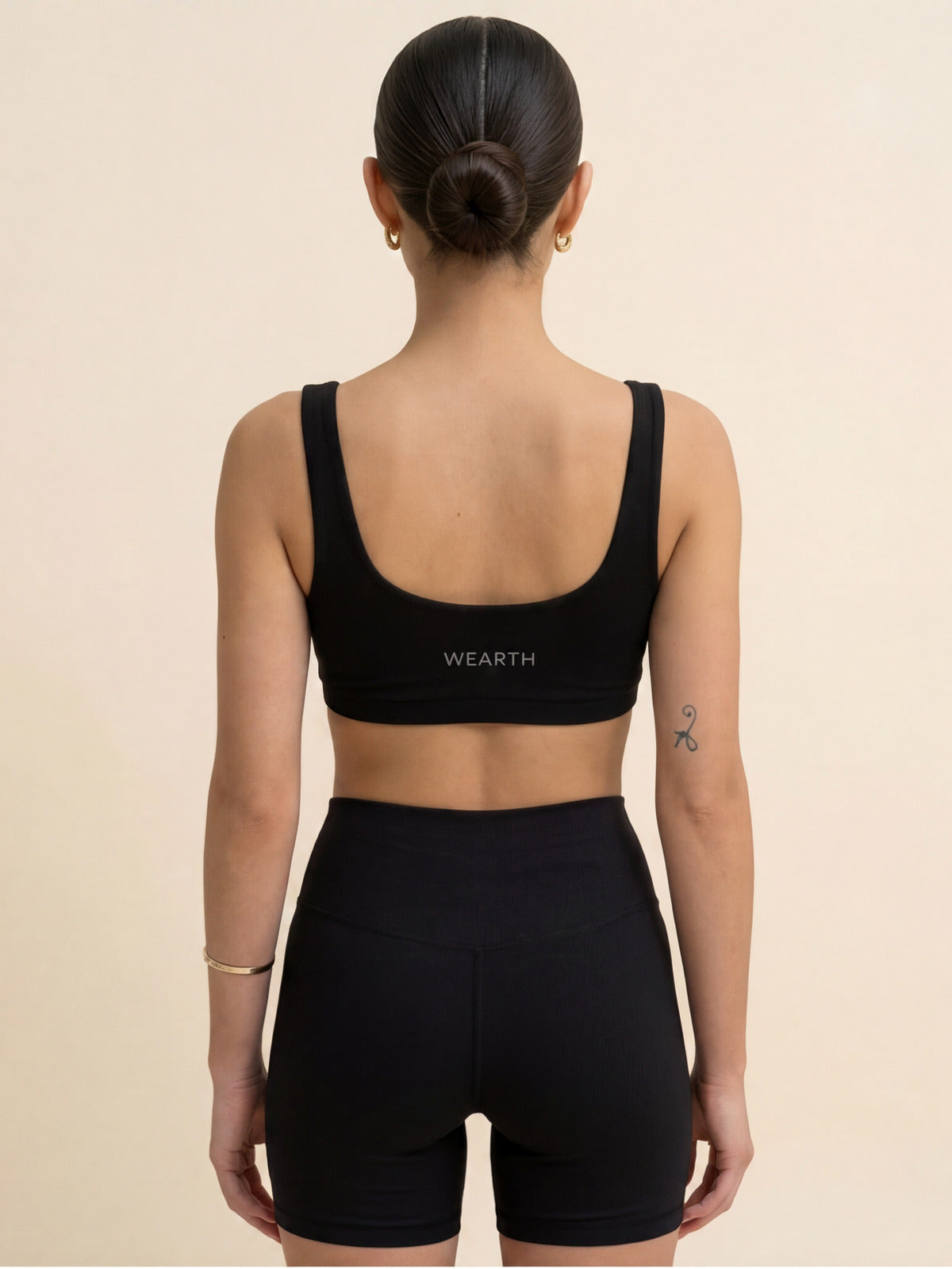 The First Set in Black, eucalyptus fibre activewear, no polyester