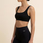 The First Set in Black, eucalyptus fibre activewear, no polyester