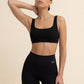 The First Set in Black, eucalyptus fibre activewear, no polyester