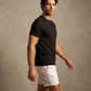 Motion Tee, Black — raglan eucalyptus motion tee, eucalyptus fibre activewear by WEARTH India