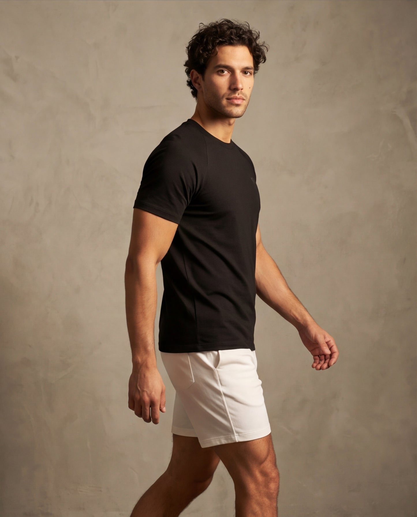 Motion Tee, Black — raglan eucalyptus motion tee, eucalyptus fibre activewear by WEARTH India
