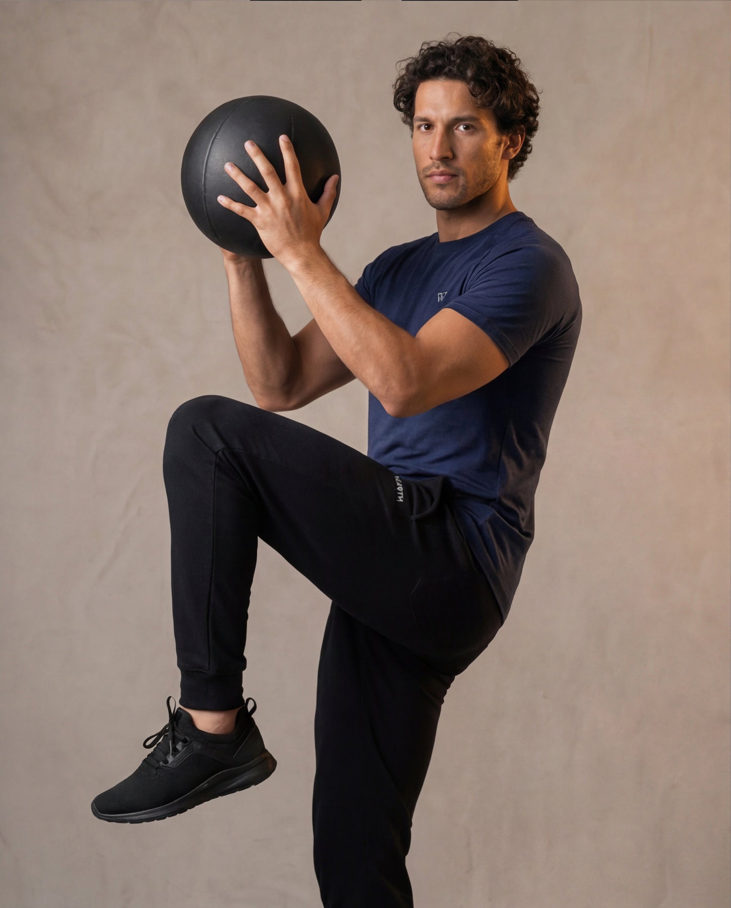 Motion Tee, Navy — raglan eucalyptus motion tee, eucalyptus fibre activewear by WEARTH India
