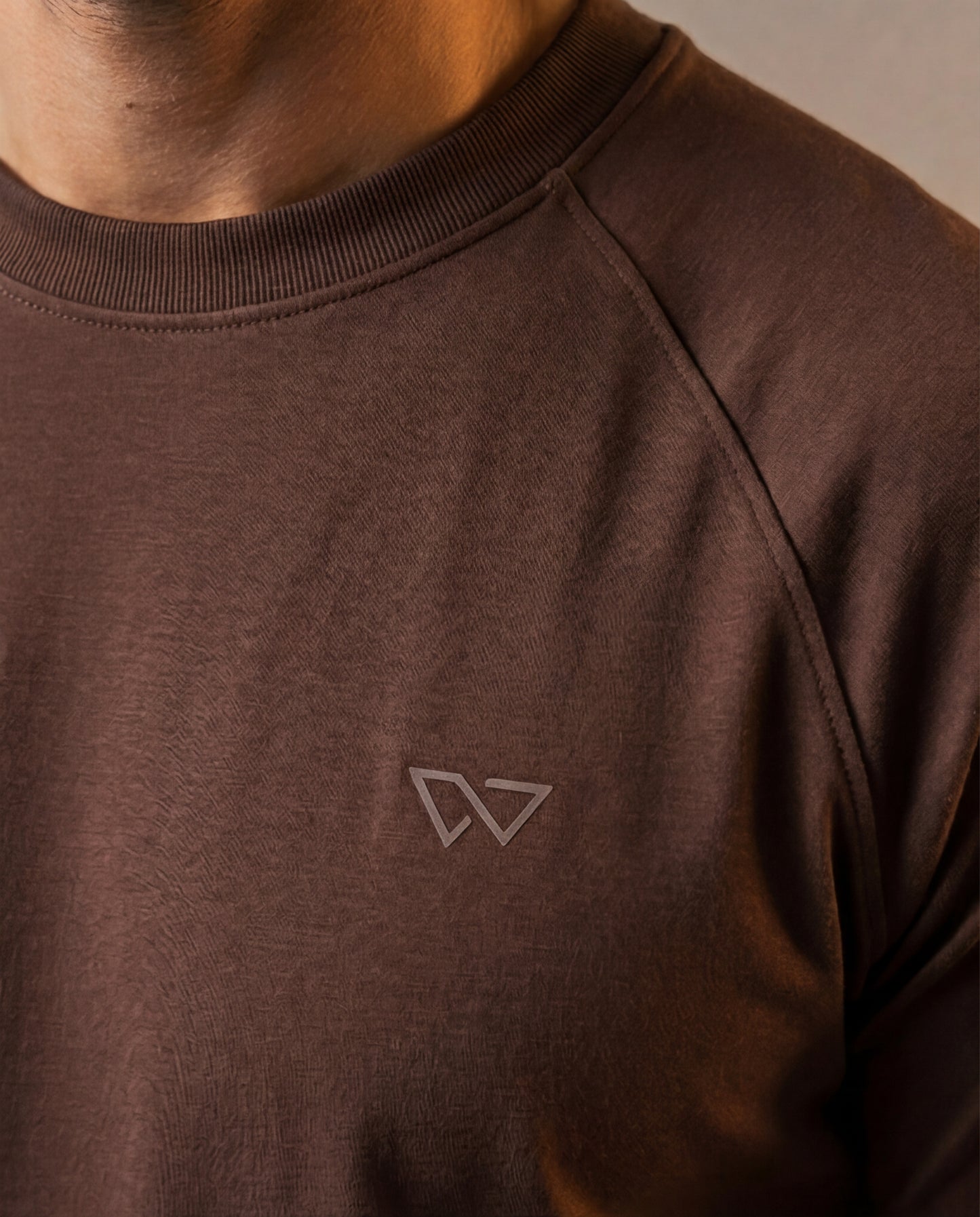 Motion Tee, Olive — raglan eucalyptus motion tee, eucalyptus fibre activewear by WEARTH India