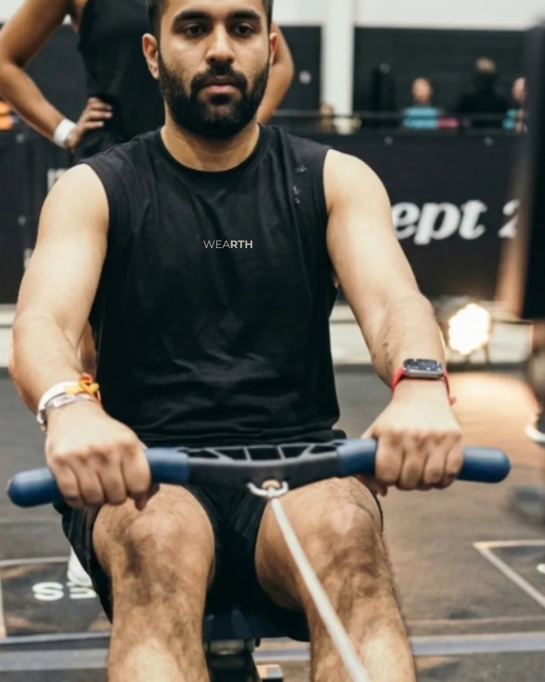 Real customer wearing WEARTH — sleeveless regular fit tshirt men