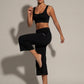 WEARTH The Studio Crop — Black — Front Full Body — Eucalyptus Fibre