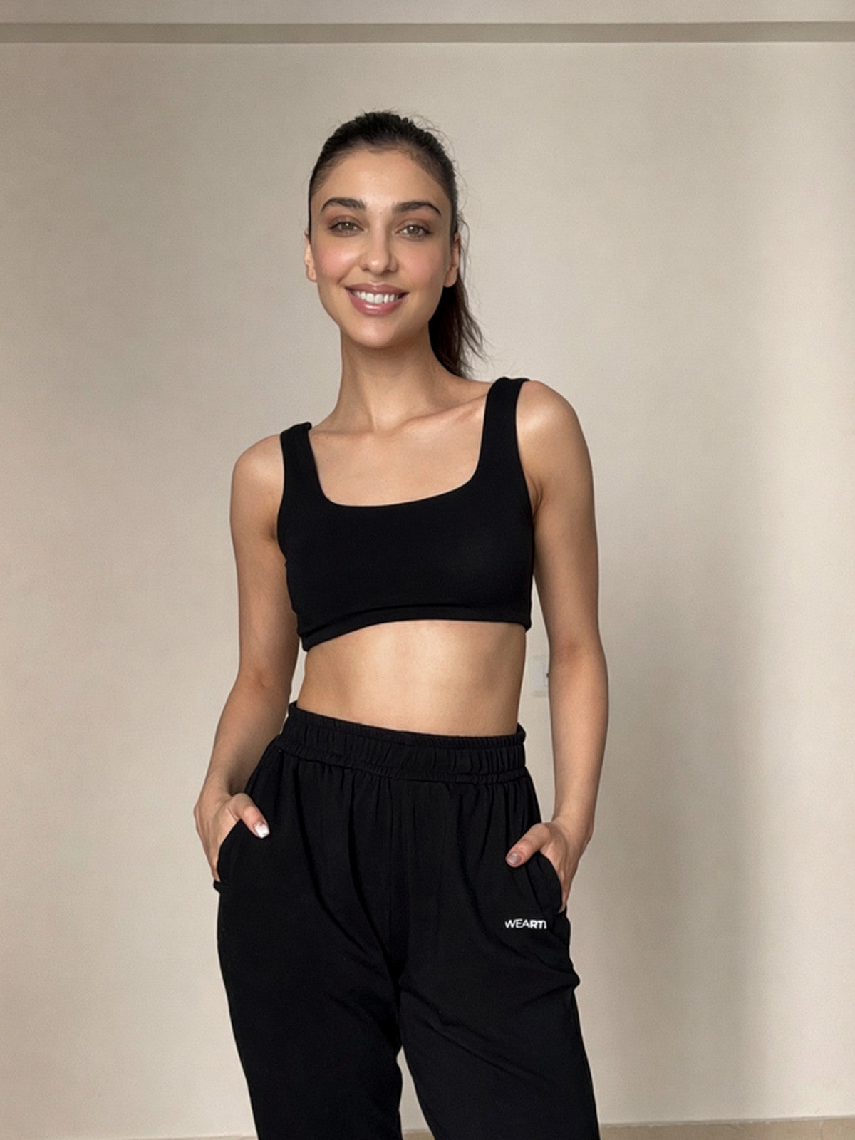 Real customer wearing WEARTH Terra Sports Bra