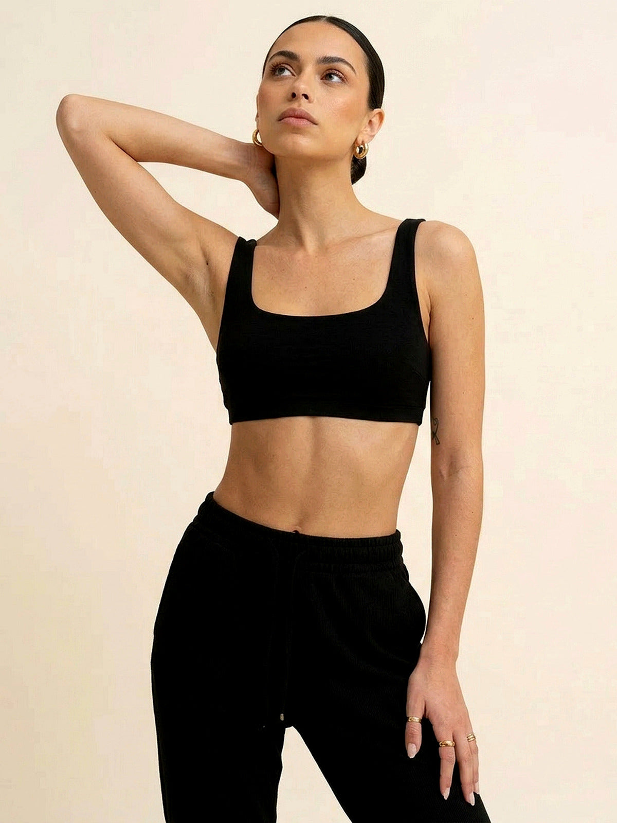 Terra Bra in Black, eucalyptus fibre activewear, no polyester