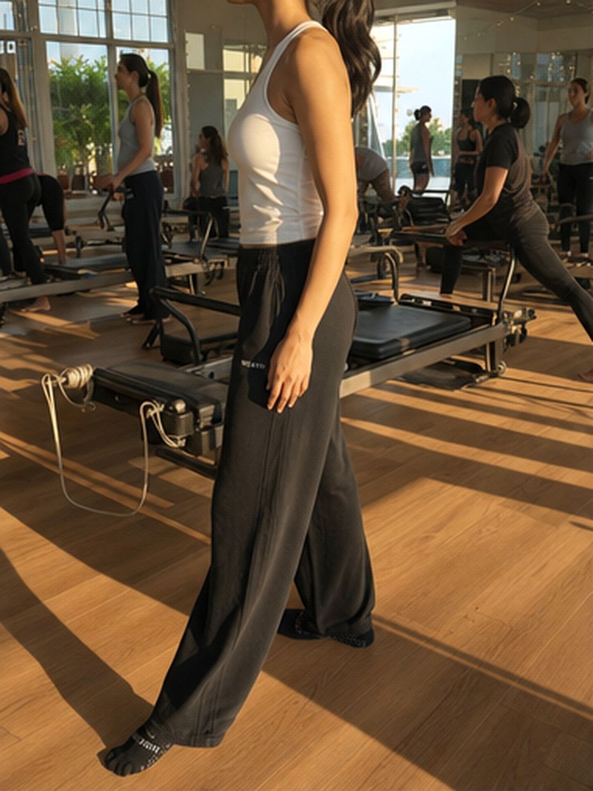 Real customer wearing WEARTH Off-Hours Wide-Leg joggers