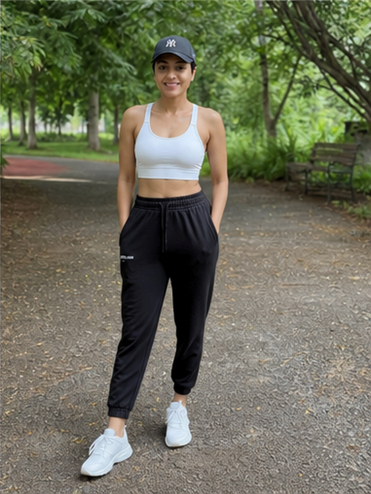 Real customer wearing WEARTH Everyday Joggers