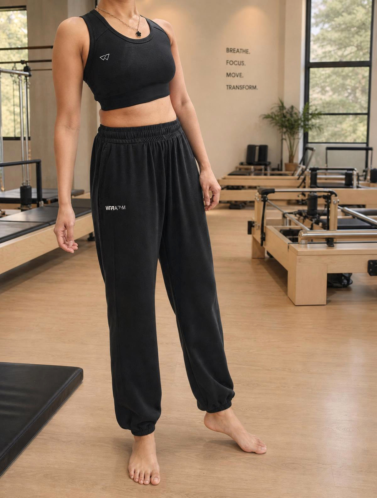 Real customer wearing WEARTH Everyday Joggers