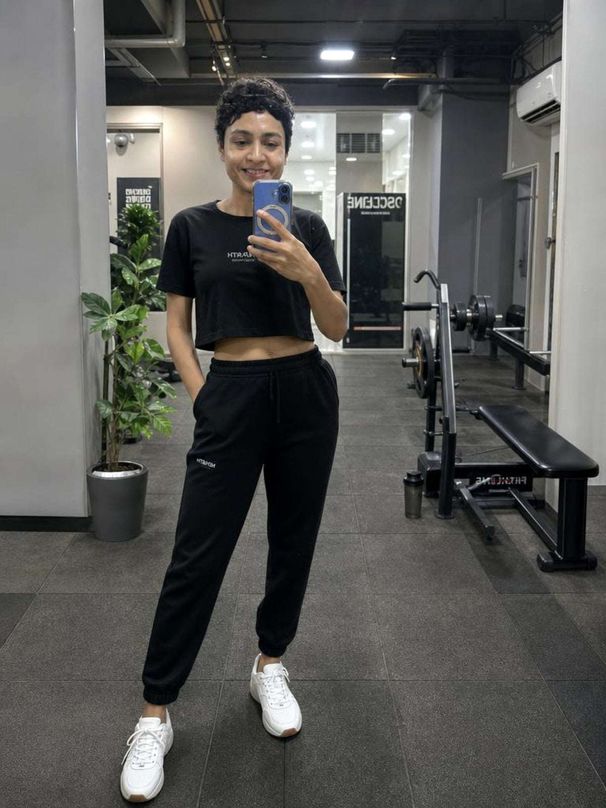 Real customer wearing WEARTH Everyday Joggers
