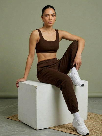 Everyday Joggers in Brown, eucalyptus fibre activewear, no polyester