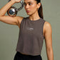 The Hold Crop in Black, eucalyptus fibre activewear, no polyester