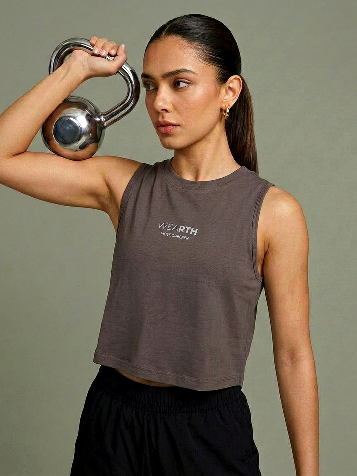 The Hold Crop in Black, eucalyptus fibre activewear, no polyester
